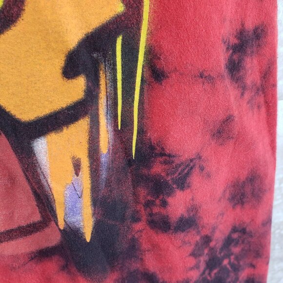 Adult Bandai Graphic Print Namco Pac Man Tie Dye Short Sleeve T Shirt Size M - Picture 5 of 8